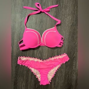Shade & Shore Hot Pink Bikini Size 34C & M